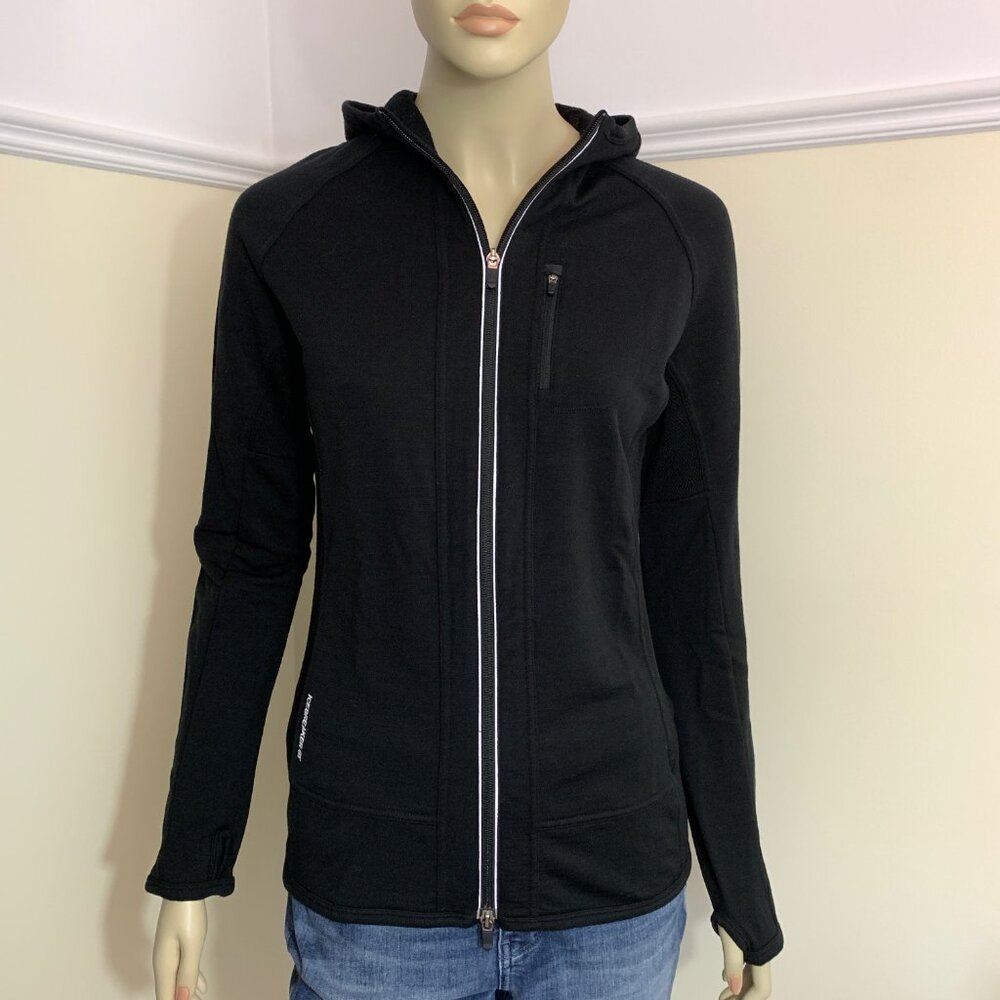 ICEBREAKER GT 260 midweight 98 merino spandex zip pockets full zip Hood jacket S - Picture 3 of 15